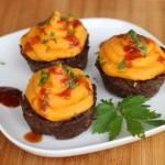 Hovädzie muffiny s penou so sladkých zemiakov