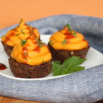 Hovädzie muffiny s penou so sladkých zemiakov