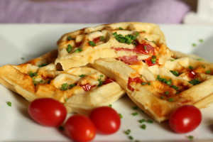 Plnené wafle na slano