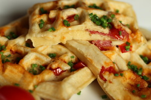 Plnené wafle na slano