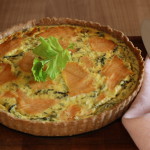 Quiche s kelom a lososom