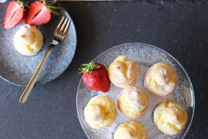 Jahodové profiterolky