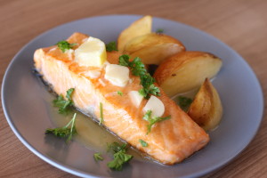 Losos v maslovo-citrónovej omáčke