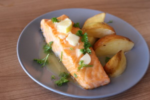 Losos v maslovo-citrónovej omáčke