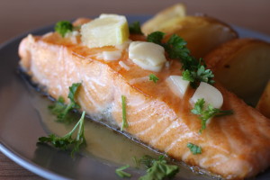 Losos v maslovo-citrónovej omáčke