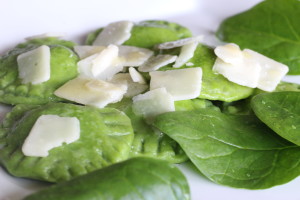 Špenátové ravioli s ricottou