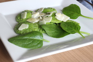 Špenátové ravioli s ricottou