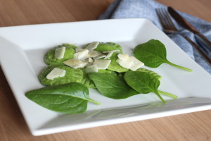 Špenátové ravioli s ricottou